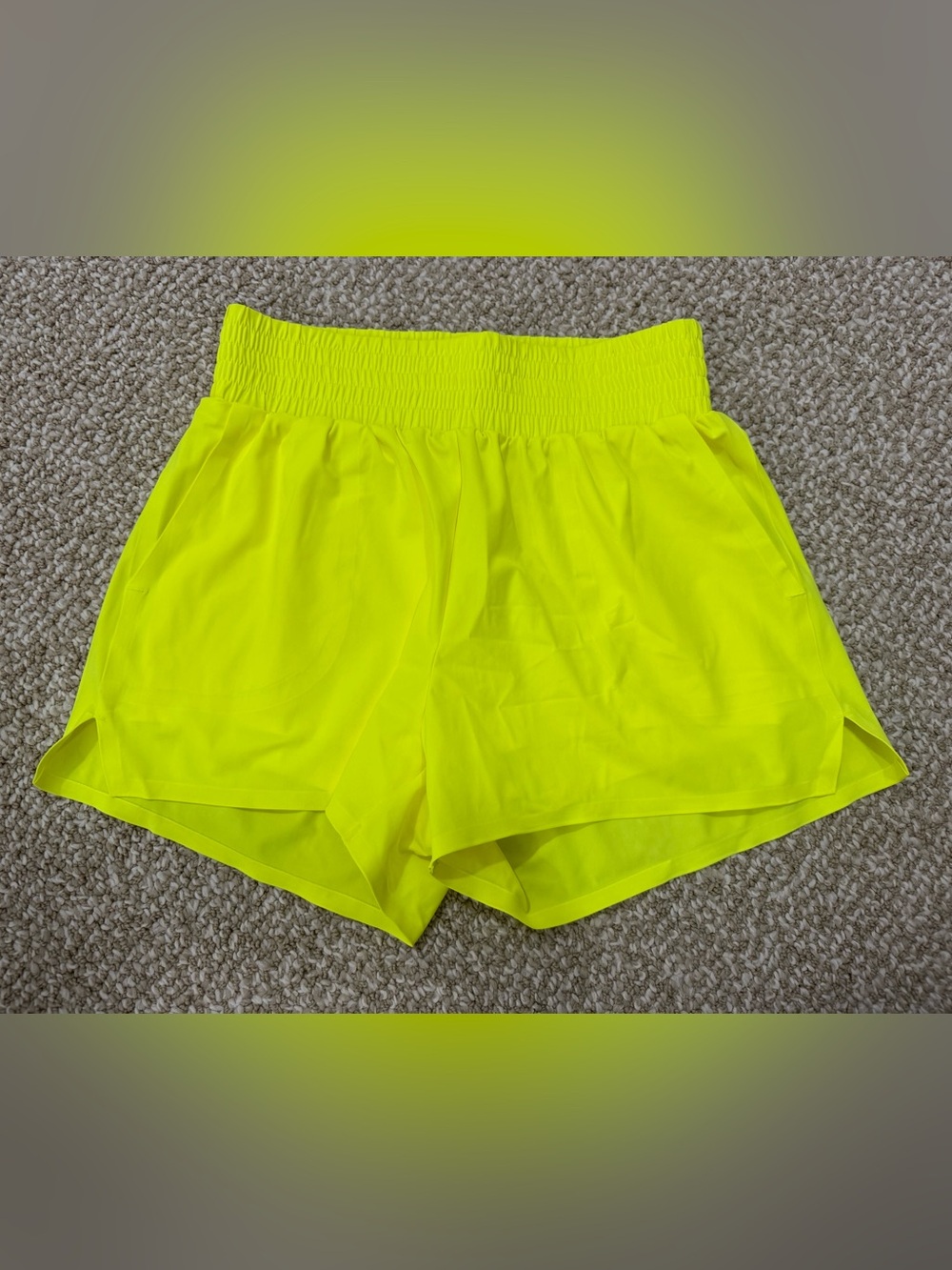 ZYIA Neon Yellow Finesse Shorts